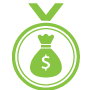 Medal icon with money bag – Best Budget Vapes ranking