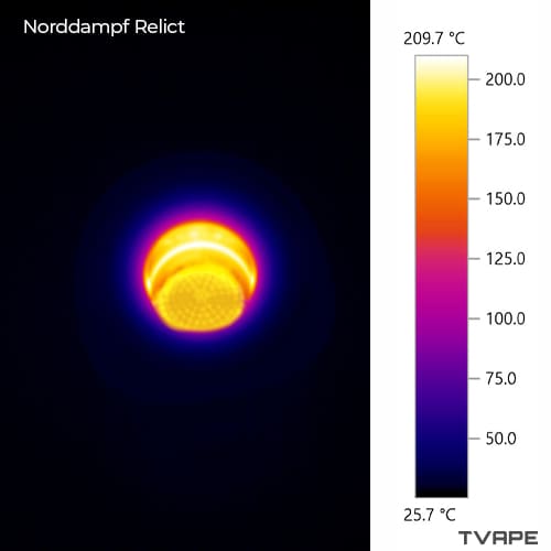 Accurate temperature readings of the Norddampf Relict chamber using thermal camera