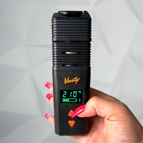 Hand holding Venty vaporizer