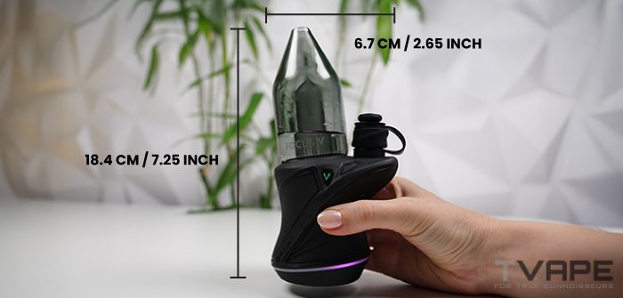 A person is showing the size of the Focus V Carta Sport