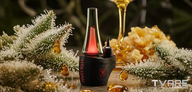 Utillian 8 E Rig with cannabis concentrates