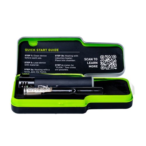 DynaVap G3 vaporizer kit in open case, featuring stainless steel components for portable dry herb vaping with smooth flavor - ideal for cannabis enthusiasts.