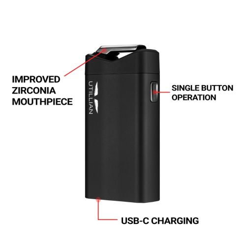 Utillian 723 Dry herb Vaporizer Key Features on Screen