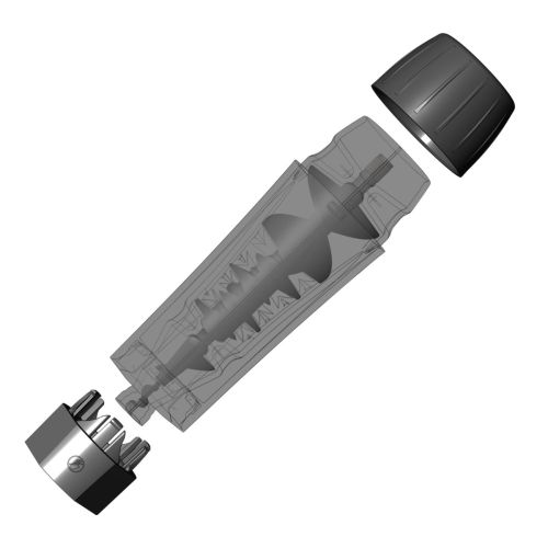 Zeus Xtruder automatic herb loader perspective view