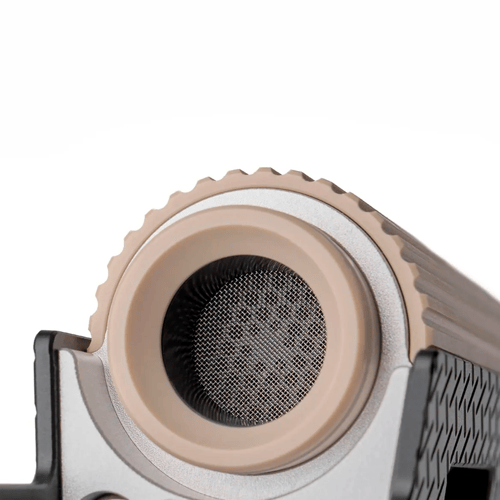 Close-up of the Limelight Frolic Thermal Extractor heating chamber and mesh filter screen for clean convection extraction.