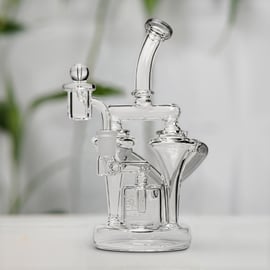 Human Grade Dualing Recycler Glass Rig