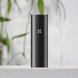 PAX Flow vaporizer front view – sleek portable dry herb vape by PAX Labs (Onyx color option)