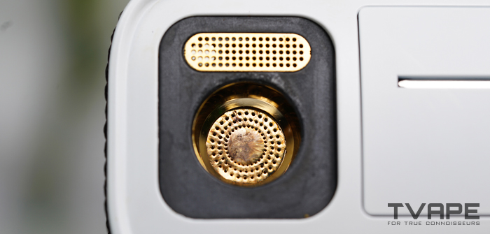 AirVape Legacy Core dry herb vaporizer - a close-up view of the 24K Gold-Plated heating chamber