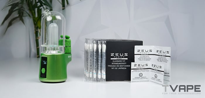 Bomb Magloud E Rig is shown with the cleaning accessories
