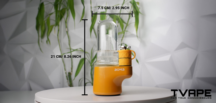 Bomb Sykloud E Rig - dimensions of the vaporizer