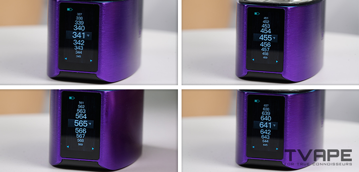 Side by side images of all Davinci EQ LEDs for temperature customization