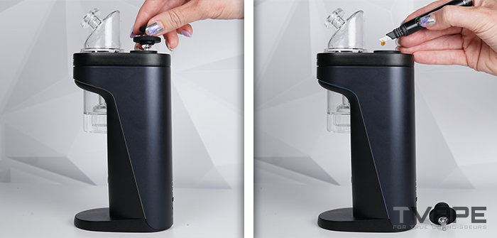 2 part loading of the Dr Dabber Switch 2 E Rig