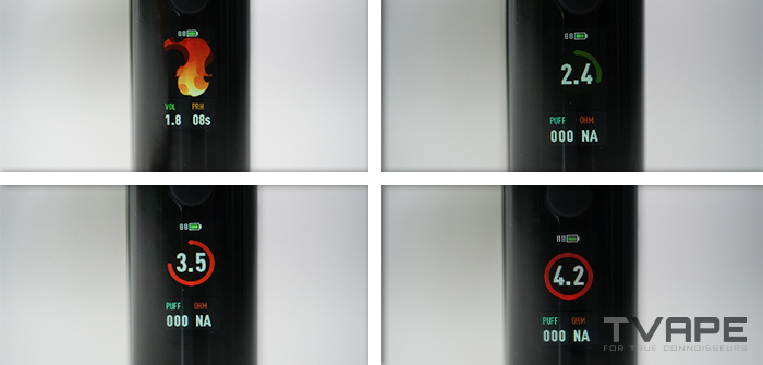 LITL SNEAKY 510 Portable Battery - LED indicators, that show the temperature setting of the 510 Thread Battery