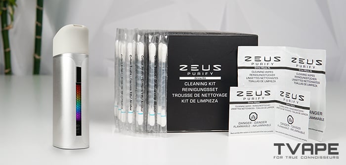 Yocan Black Pocket wax pen is shown with cleaning accessories