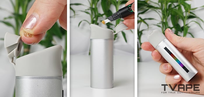 Step-by-step operation process with the Yocan Black Pocket dab pen