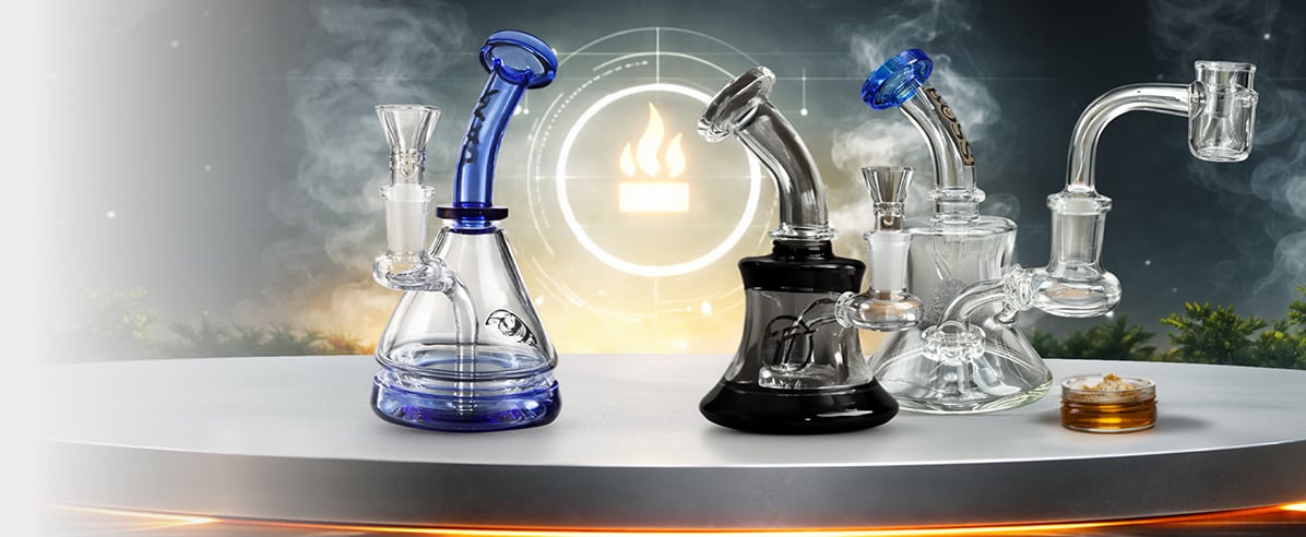 Glass dab rig collection for concentrate dabbing