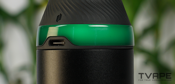 Puffco Proxy Core dab pen - a close-up of the USB-C charging port on the Puffco Core wax pen